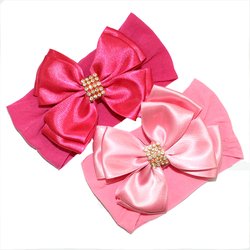 Faixa de Cabelo Para Bebê Pink e Rosa 2 Peças Faixa de Cabelo Para Bebê Pink e Rosa 2 Peças
