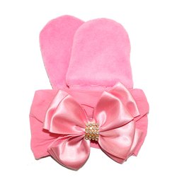 Kit Faixa de Cabelo e Luva 2 Peças Rosa Kit Faixa de Cabelo e Luva 2 Peças Rosa
