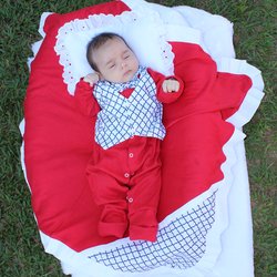 Saída de Maternidade Pequeninos Vermelho 5 Peças Saída de Maternidade Pequeninos Vermelho 5 Peças