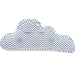 Almofada Nuvem Chevron Cinza com Azul Almofada Nuvem Chevron Cinza com Azul