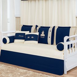 Kit Cama Babá Vicenzo Marinho 100% Algodão 8 Peças Kit Cama Babá Vicenzo Marinho 100% Algodão 8 Peças