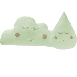 Almofadas Decorativas Nuvem e Gota Verde 2 Peças Almofadas Decorativas Nuvem e Gota Verde 2 Peças