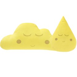Almofadas Decorativas Nuvem e Gota Amarelo 2 Peças Almofadas Decorativas Nuvem e Gota Amarelo 2 Peças