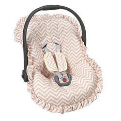 Capa Bebê Conforto Chevron Rosê 3 Peças Capa Bebê Conforto Chevron Rosê 3 Peças