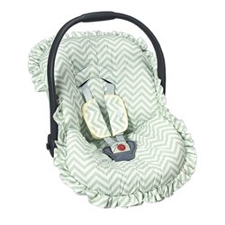 Capa Bebê Conforto Chevron Verde 3 Peças Capa Bebê Conforto Chevron Verde 3 Peças