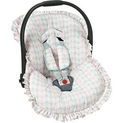 Capa Bebê Conforto Triângulo Rosa 3 Peças Capa Bebê Conforto Triângulo Rosa 3 Peças