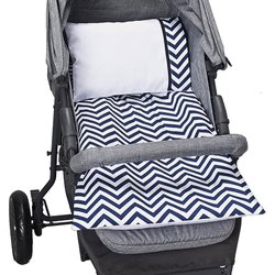 Colchonete para Carrinho Chevron Marinho 4 Peças Colchonete para Carrinho Chevron Marinho 4 Peças