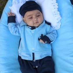 Saída de Maternidade Casual Âncora Azul 5 Peças Saída de Maternidade Casual Âncora Azul 5 Peças
