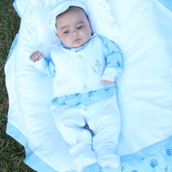 Saída de Maternidade Casual Marujo Azul 5 Peças Saída de Maternidade Casual Marujo Azul 5 Peças