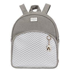 Mochila Maternidade Chevron Cinza Mochila Maternidade Chevron Cinza