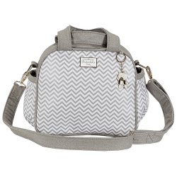 Bolsa Maternidade Chevron Cinza P Bolsa Maternidade Chevron Cinza P