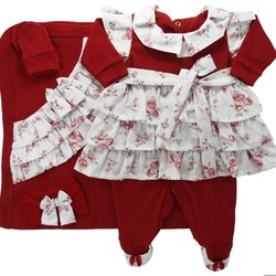 Saída de Maternidade Aninha Vermelho Saída de Maternidade Aninha Vermelho