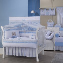 Quarto de Bebê Urso Baby Azul 21 Peças Quarto de Bebê Urso Baby Azul 21 Peças