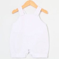Jardineira de Bebê Brincar Branco Jardineira de Bebê Brincar Branco