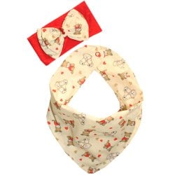 Babador Bandana + Faixa de Cabelo Ursinhos Babador Bandana + Faixa de Cabelo Ursinhos