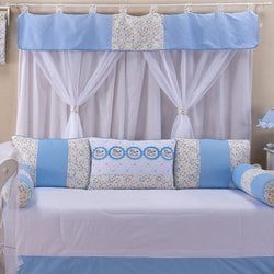 Cortina Quarto de Bebê Cavalinho Azul Cortina Quarto de Bebê Cavalinho Azul