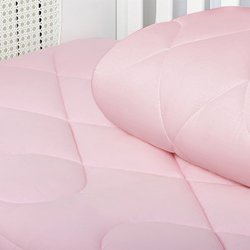 Edredom para Berço Rosa Malha Edredom para Berço Rosa Malha