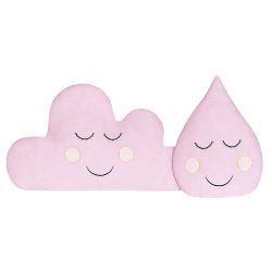 Almofada Gotinha e Nuvem Rosa 2 Peças Almofada Gotinha e Nuvem Rosa 2 Peças
