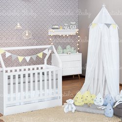 Quarto de Bebê Montessoriano Chevron Cinza 21 Peças Quarto de Bebê Montessoriano Chevron Cinza 21 Peças