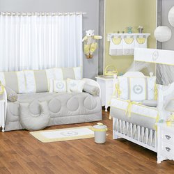 Quarto de Bebê Chevron Amarelo 32 Peças Quarto de Bebê Chevron Amarelo 32 Peças