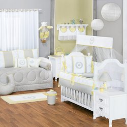 Quarto de Bebê Chevron Amarelo 24 Peças Quarto de Bebê Chevron Amarelo 24 Peças