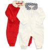 Kit Macacões de Bebê Basic Vermelho e Branco