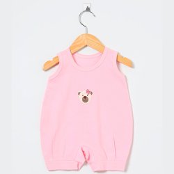 Macacão Curto de Bebê Ursinha Fofa Rosa Macacão Curto de Bebê Ursinha Fofa Rosa