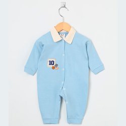 Macacão Manga Longa Baby Boy Azul Macacão Manga Longa Baby Boy Azul
