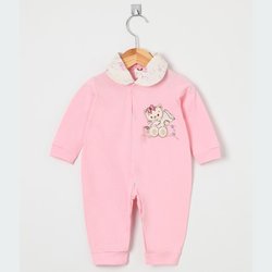 Macacão Manga Longa Gatinha Floral Rosa Macacão Manga Longa Gatinha Floral Rosa