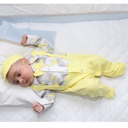 Saída de Maternidade Miguel Amarelo 4 Peças Saída de Maternidade Miguel Amarelo 4 Peças