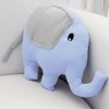 Almofada Elefante Azul e Cinza