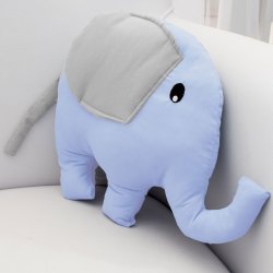 Almofada Elefante Azul e Cinza Almofada Elefante Azul e Cinza