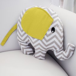 Almofada Decorativa Elefante Chevron Amarelo Almofada Decorativa Elefante Chevron Amarelo