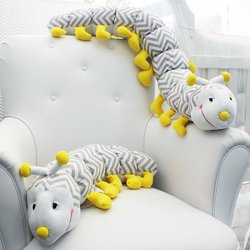 Centopeia de Bebê Chevron Amarelo 2 Peças Centopeia de Bebê Chevron Amarelo 2 Peças