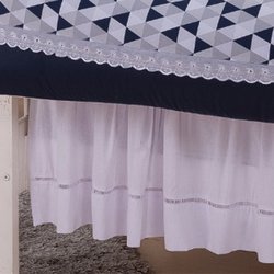 Saia de Berço Alteza Marinho - Branco 100% Algodão Saia de Berço Alteza Marinho - Branco 100% Algodão