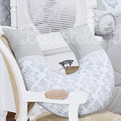 Almofada Amamentação Damask Cinza Almofada Amamentação Damask Cinza
