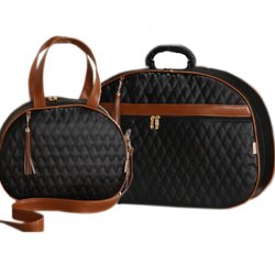 Kit Bolsa e Mala Maternidade Realeza Preto 2 Peças Kit Bolsa e Mala Maternidade Realeza Preto 2 Peças