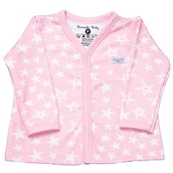 Casaco de Bebê Estrela Rosa Manga Longa Casaco de Bebê Estrela Rosa Manga Longa
