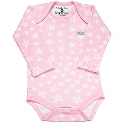 Body de Bebê Estrela Rosa Manga Longa Body de Bebê Estrela Rosa Manga Longa