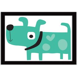 Quadro Decorativo Super Dog Verde Quadro Decorativo Super Dog Verde