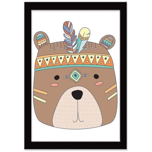 Quadro Decorativo Indian Fox Urso