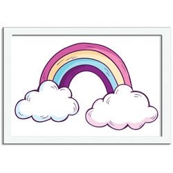 Quadro Decorativo Unicorn Arco-Íris Quadro Decorativo Unicorn Arco-Íris