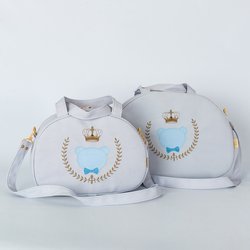 Kit Bolsa Maternidade Amore Azul 2 Peças P e M Kit Bolsa Maternidade Amore Azul 2 Peças P e M