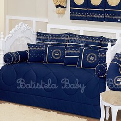 Kit Cama Babá Royalle Marinho 200 Fios 100% Algodão 11 Peças Kit Cama Babá Royalle Marinho 200 Fios 100% Algodão 11 Peças
