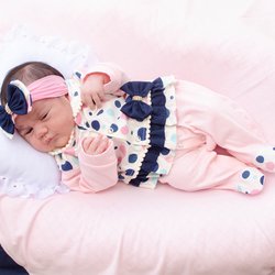 Saída de Maternidade Duda Rosa Poá 4 Peças Saída de Maternidade Duda Rosa Poá 4 Peças