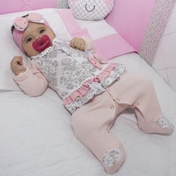 Saída de Maternidade Duda Rosa 4 Peças Saída de Maternidade Duda Rosa 4 Peças