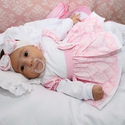 Saída de Maternidade Charmosa Branco e Rosa 5 Peças Saída de Maternidade Charmosa Branco e Rosa 5 Peças