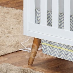 Saia de Berço Chevron Nuvem e Gotinha Amarelo Saia de Berço Chevron Nuvem e Gotinha Amarelo