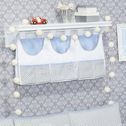 Porta Fraldas Varão Nuvem e Gotinha Azul Porta Fraldas Varão Nuvem e Gotinha Azul