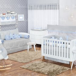 Quarto de Bebê Nuvem e Gotinha Azul 26 Peças Quarto de Bebê Nuvem e Gotinha Azul 26 Peças